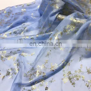 Cheap High Quality 100% Polyester 30D Bronzing Soft Polyester Chiffon Fabric for Women Dress thumbnail-1