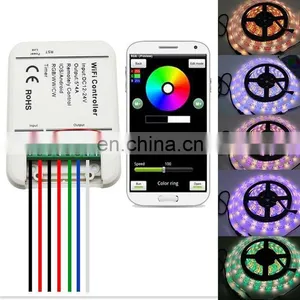 DC12-24V RGBW WW CW Led Strip 5 Channels Wifi Music LED Controller thumbnail-6