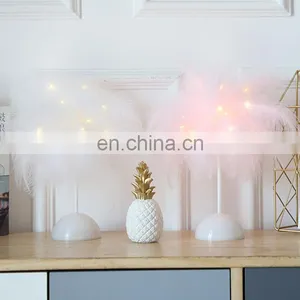 DDP Shipping LED Wholesale Nordic Modern Design Ostrich Feather Table Lamp Battery Operated for Decoration thumbnail-1