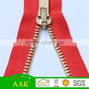 Custom Handbag 8# Brass 2 Slider Metal Zipper thumbnail-5