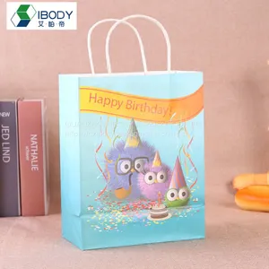 Custom Takeaway Food Bag Fashion Shopping Bag White Kraft Paper Christmas Gift Bag thumbnail-3