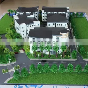 3d Physical Model Architecture With Model Trees , Cars and Furniture thumbnail-3