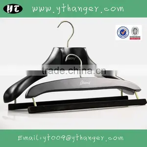 HA6794 Durable Solid Wood Tops Hanger Bottom Velvet Pants Hanger thumbnail-1