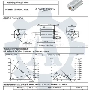 FF-M30VA 10 mm Diameter Micro Brush dc Electric Motor thumbnail-2