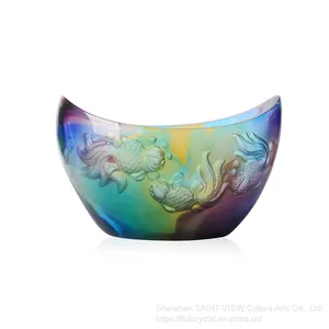 SAINT-VIEW Factory Wholesale Goldfish Cornucopia Lucky Ornament Feng Shui Treasure Basin thumbnail-1