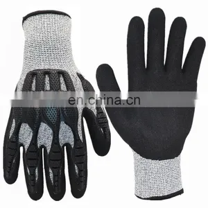 HPPE Cut Resistant CE Level 5 Cheap pu Palm Coating Anti-cut Gloves thumbnail-1