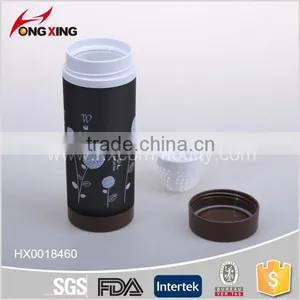 New Design 380ML Double Walls Plastic Sport Water Bottles With Strainer thumbnail-3