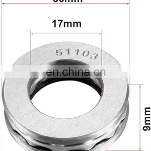 51103 Thrust Ball Bearings 17mm x 30mm x 9mm Bearing Steel Single Row Roller thumbnail-1