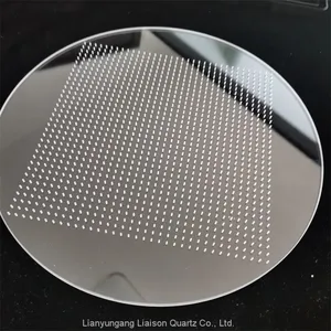 High Quality Custom Transparent Quartz Plate Quartz Disc With 0.1mm Holes thumbnail-4