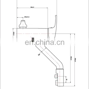 Single Handle Three Way Brass Kitchen Faucet Chrome Plated,Matte Chrome Satin Nickel Kitchen Faucet thumbnail-2