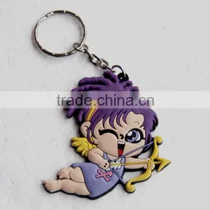 Multi Color Soft PVC Key Ring, Plastic Keychain Wholesale Factory thumbnail-1