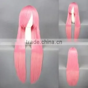 High Quality 100cm Long Straight Kuroko No Basketball Cosplay Hair Wigs Momoi Satsuki Pink Synthetic Anime Wig Party Wig thumbnail-5
