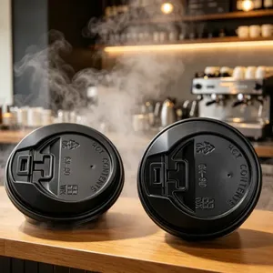 90mm Plastic Disposable Coffee Cup Lids 90 thumbnail-4