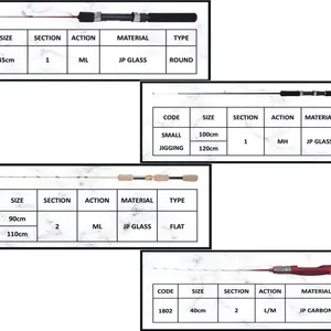 Wholesale Custom 40/90/100cm Ice Fishing Rod JP Glass High Quality Solid Lake Stream Lure Fishing Rod For Saltwater thumbnail-5