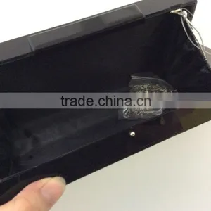 Black Acrylic Clutch Bag, Black and White High Quality Evening Bags thumbnail-3