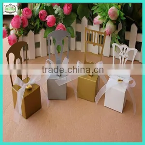 Hot Sell Cute 230g Chair Paper Decorate Wedding Favor Boxes thumbnail-1