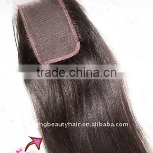 Lace Closure Hair Piece in 100% Human Hair Cuted From One Person thumbnail-1