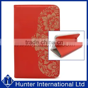Eye-Popping Color Red Flowering Tablet Case For Tab 4 thumbnail-1