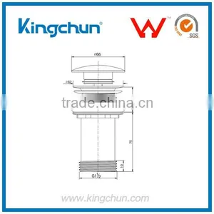 Watermark Lastest Arrival Basin Wash Waste Drain Chrome Plated Pop Up Click Clack(K728-D) thumbnail-2
