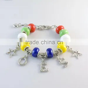 Custom Order of Eastern Star Sweet Diva Bead Charms Bangle Bracelet Jewelry Quality Choice thumbnail-1