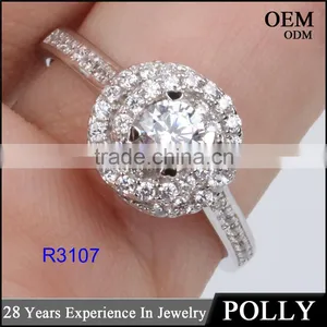 Luxury Flower Shap Diamond 925 Silver Ring for Women 10 Years Experience Wholesale thumbnail-1