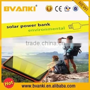 Hot New Products for 2015 Outdoor Waterproof Solar Mobile Portable Power Bank Charger 12000mAh thumbnail-1
