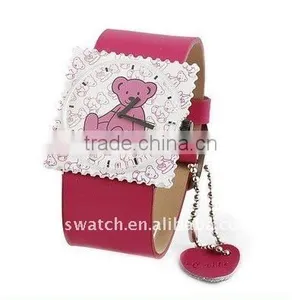 Fashion Cheap Silicone PVC Band Leather Band Strap Best Price Cartoon Post Stamp Watch thumbnail-1