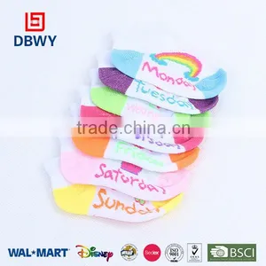 Baby Girl's Tube Nice Flower Weekly Socks thumbnail-1