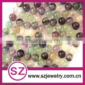 14mm Natural Green Flourite Crystal Beads for DIY Bracelet and Necklace thumbnail-1