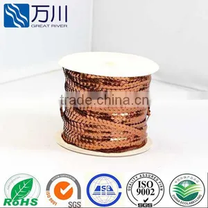 Colorful Round Sequin Paillette String Wholesale Sequin Trimming for 2014 Fashion Craft Garment Accessories thumbnail-1