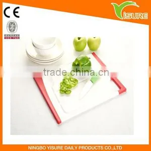 New Design Rad Plastic Antibacterial Non Slip Cutting Board Square Shape Chopping Board thumbnail-1