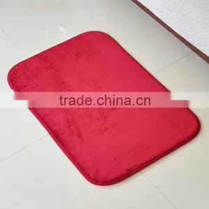 Coral Fleece Bathmat Carpet Bathroom Mat With Anti Slip Base thumbnail-2