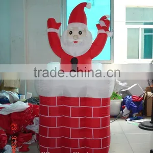 Inflatable Christmas Decoration Santa in Chimney With up and Down Movement thumbnail-3