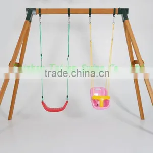 2014 New Outdoor Wood Swing Set A thumbnail-1