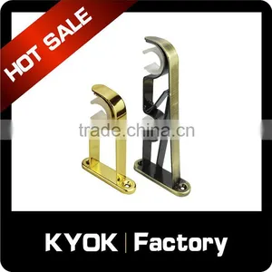 KYOK 16mm Aluminum-alloy/wrought Iron Curtain Rods Metal Accessories,2.8m Lenght Extendable Metal Curtain Rod Brackets thumbnail-5