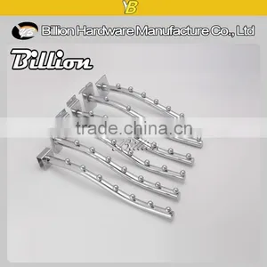 High Quality Slatwall Display Waterfall Hooks for Hanging Clothes Garment Bead Hooks Design thumbnail-1