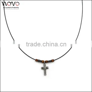 2015 Wholesale Stone Chain Cross Necklace Mens Cross Necklace thumbnail-1