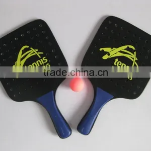 Black Wooden Beach Rackets With Logo, Wooden Beach Tennis Rackets thumbnail-1