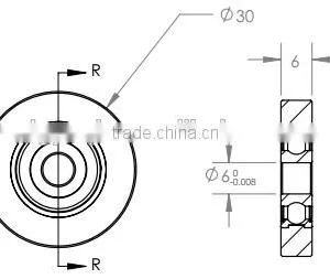 China High Speed S626zz Slide Gate Wheel thumbnail-3