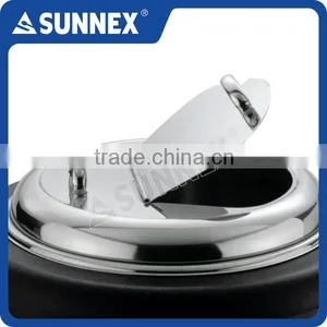 SUNNEX Hot Sale Classic Black Polypropylene Body Aluminum Water Jacket Buffet Service 10Ltr. Electric Soup Kettle thumbnail-3