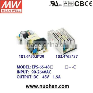 Meanwell EPS-65-48 65W Open Frame Power Supply 48v thumbnail-1