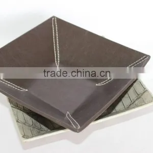 Professional Faux Leather Storage Tray/Square Cardboard Storage Tray thumbnail-4