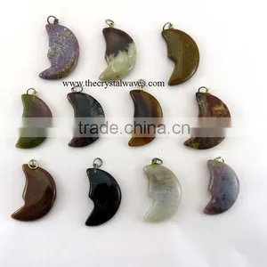 Fancy Jasper Moon Face Pendant thumbnail-1