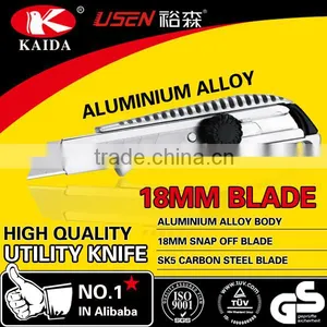 Tool Cutter Auto Retractable Safety 18mm Snap Off Blade Aluminium Alloy Screw-lock Utility Knife thumbnail-6