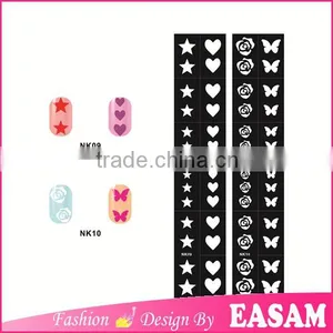 EASAM New 2016 Nail Stencil Wraps Sticker,butterfly and Heart Shape Design Nail Vinyls thumbnail-1