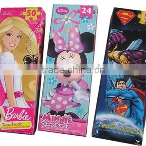 24 Cardboard Puzzle Pieces in Printed Box thumbnail-1
