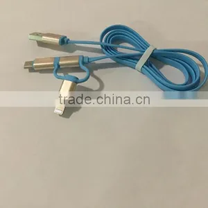 2016 Wholesale 3in1For Lighting Micro USB Type C Environmental Quick Charge Data Line Cable thumbnail-4