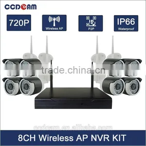 Hot New Product 8CH IP66 1.0MP IR Cut Night Vision H264 WIFI NVR Kit IP Camera Wireless thumbnail-1