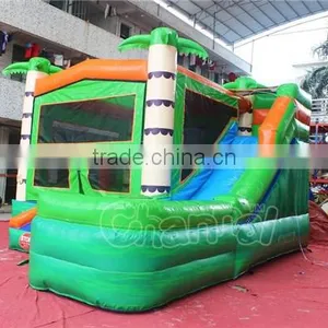 Palm Tree Inflatable Bouncy Castle With Water Slide Supplier's Choice thumbnail-2