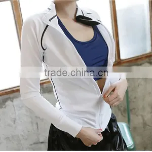 Sublimation Custom Full Zip Compression Hoodies, Sexy Sports Hoodies for Women thumbnail-1
